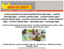 Tablet Screenshot of barricadetapeexpress.com